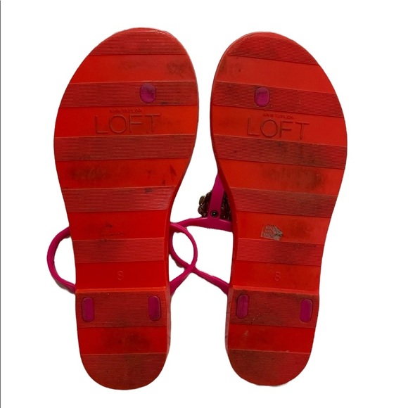 Ann Taylor Loft Women’s Orange & Pink Acrylic Sandals, 8 - Picture 4 of 4